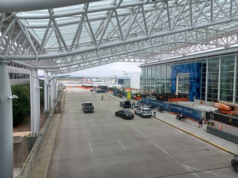 Charlotte Airport Shows Active Transportation and Construction Work