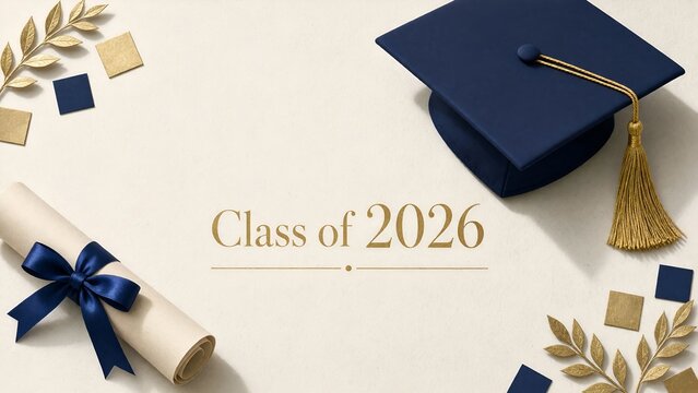 Graduation Concept with Cap and Scroll for Class of 2026 Celebration