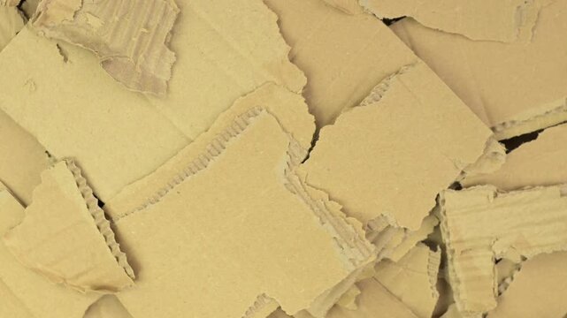 Cardboard pieces ready for recycling 