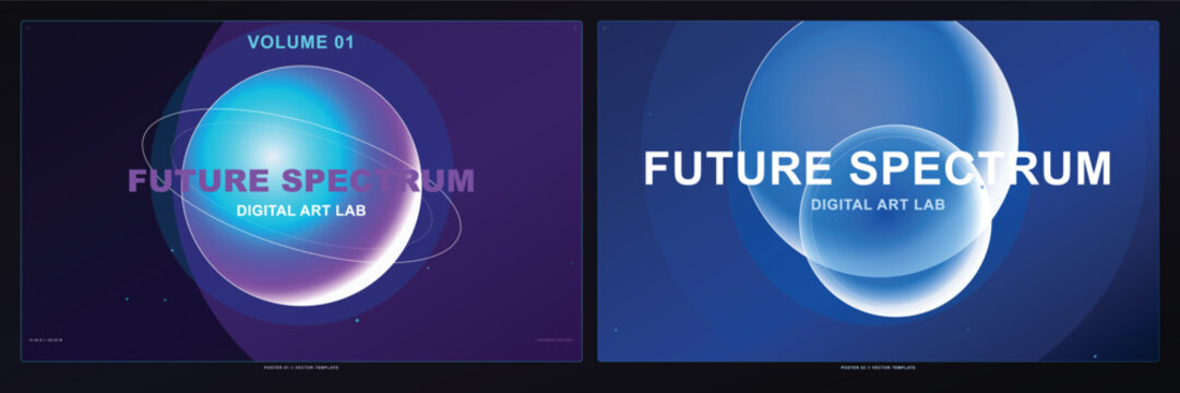 Abstract futuristic sphere graphic design with text