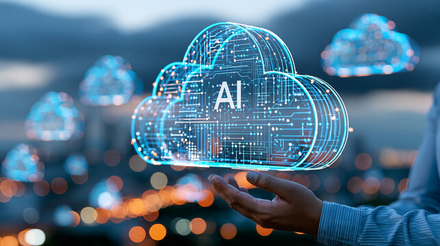 Futuristic enterprise control plane coordinating multiple AI agents across cloud infrastructure, application systems and databases, centralized orchestration, governance,