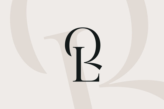 QL or LQ letter logo icon design. Classic style luxury initials monogram.