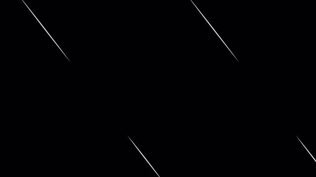 Abstract minimalist animation with glowing diagonal lines on a black background.