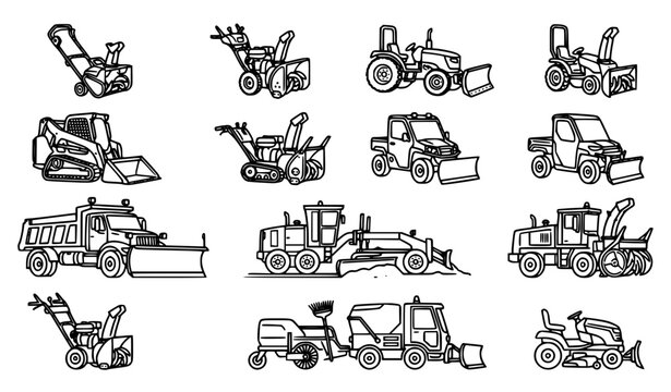 Snow Blower and Snow Removal Machine Set
