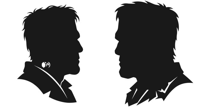 Frankenstein Monster Head Silhouette Vector Profile Clipart for Halloween Graphic Design