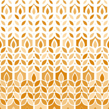 Wheat seamless pattern. Grain malt and barley, oat, rice, millet, maize, bran or corn. Ear background. Repeat texture plant for design agriculture prints. Flour patern for bread. Vector illustration