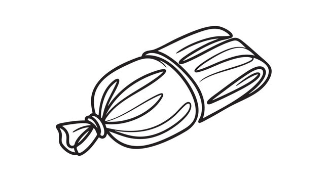 tamale vector icon, continuous line art illustration of a traditional mexican continuous line art vector icon