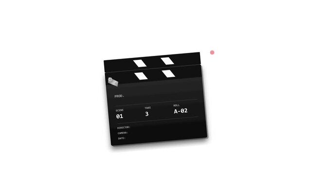 Film Slate Clapperboard Counting Takes for Movie Production
