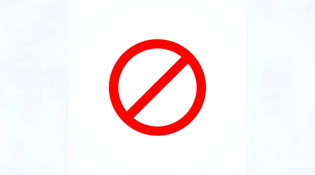 Red prohibition circle icon
