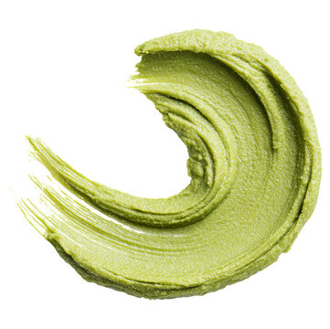 Spicy wasabi paste for sushi isolated on white background with clipping path, concept of condiments and seasoning