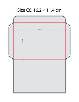 C6 Envelope Template (16.2 &times; 11.4 cm) &ndash; Cuttable Die-Cut Pattern with Folding Flaps