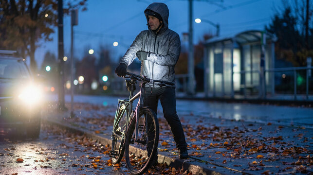 High-Visibility Reflective Cycling Jacket Test for Autumn Night Commutes