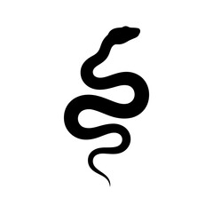Fototapeta premium Black Snake Vector Illustration Design