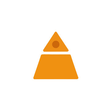 Orange geometric shapes stacked