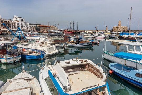 Boats in Kyrenia (Girne) harbor, Northern Cyprus