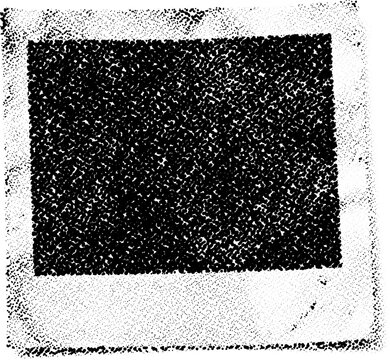 Halftone stipple dotted grunge retro transparent black frame