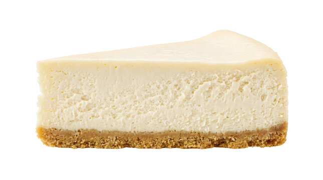 Single Slice Of Creamy New York Style Cheesecake Cutout