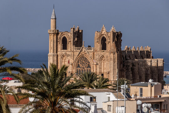  Lala Mustafa Pasha Mosque (former Saint Nicholas Cathedral) in Famagusta (Gazimagusa), Northern Cyprus