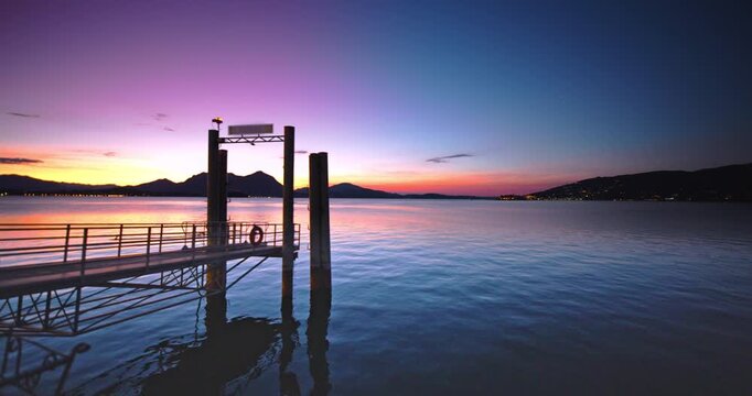  Landscape at dawn on lake Maggiore