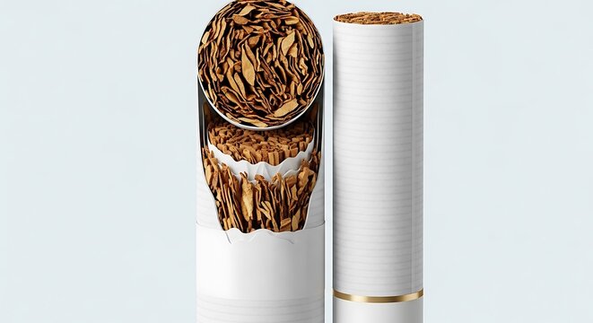 Close-up of a paper towel roll with a textured paper towel on a white background