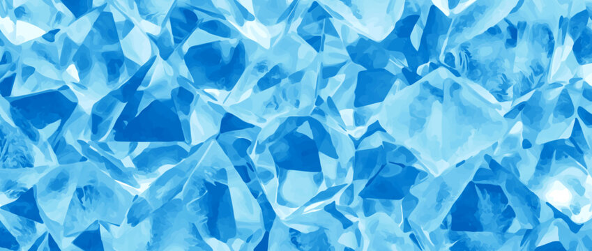 Easy to edit layered vector shadow. Blue crystalline ice texture with layered facets for winter designs. Adjust tonal layer opacity to control shadow intensity and perceived softness.