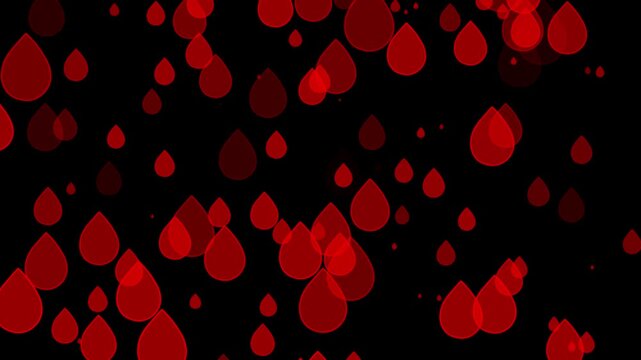 Ultra slow motion blood splash isolated on black background. Realistic liquid droplets ideal for VFX compositing, overlays, horror effects and cinematic 