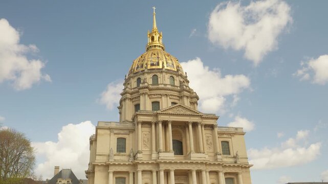 Les Invalides Golden Dome and Baroque Architecture in Paris, France