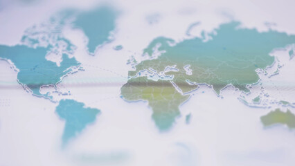 Soft blue green world map with country borders © Mircea