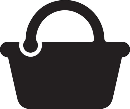 Shopping Basket Icon Isolated on White Background