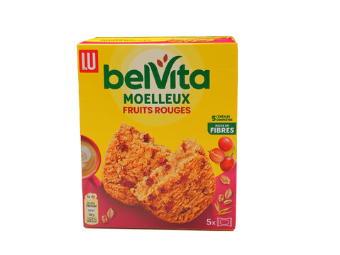 Boite de moelleux au fruits rouge de Belvita de Lu