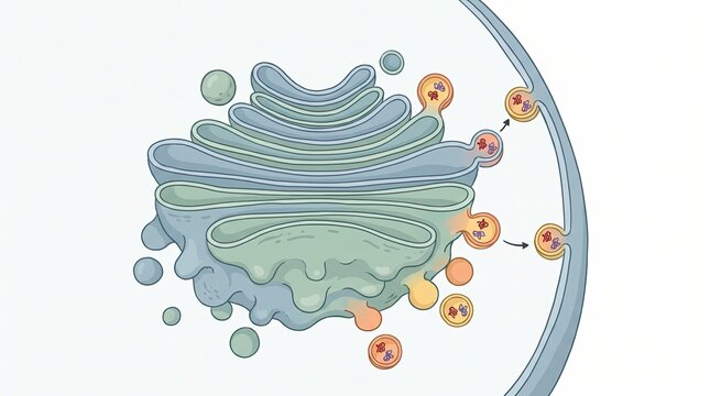 Golgi Apparatus Structure and Vesicle Transport in a Eukaryotic Cell