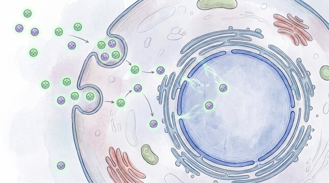 Cellular Ion Transport Across Cell Membrane into the Nucleus