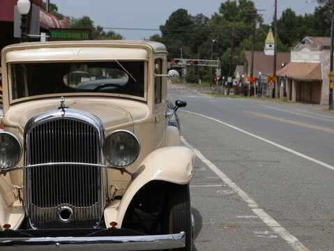 Gibsland LA - July 29, 2026: Bonnie and Clyde Ambush Museum in Downtown Gibsland LA