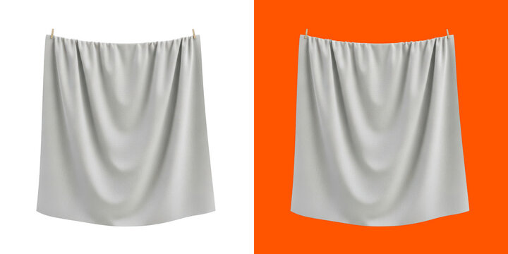 White fabric hanging on wooden clothespins against dual backgrounds transparent png