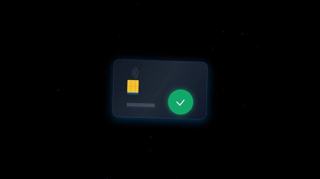 Online Payment Credit Card Icon Animation Seamless Loop