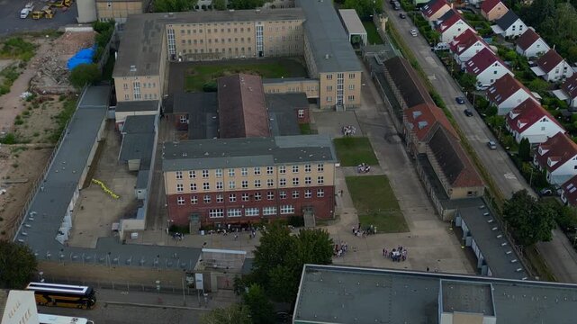 prison for political persecution communist dictatorship Great aerial view drone