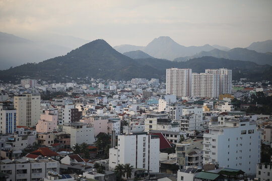 aerial view of the city