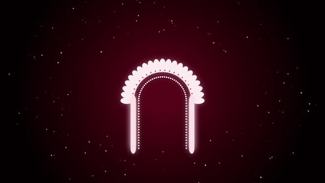 Glowing Arch Gateway Animation on Dark Background