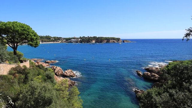 View of  Mediterranean sea bay of Badia de Sant Pol in S'Agar&oacute;, Costa Brava, Catalonia, Spain