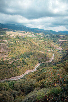 aerial view of the mountains