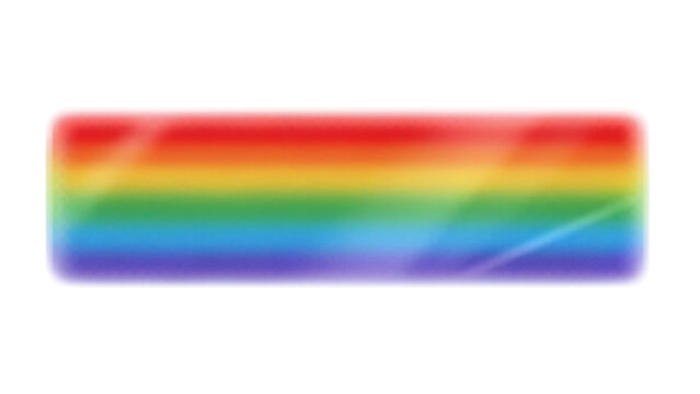 Abstract rainbow gradient bar with subtle light flares during a vibrant celebration isolated on transparent background
