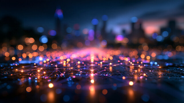 Digital Network Connections and Smart City Data at Night