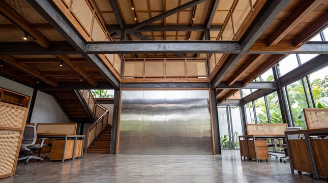 Modern Industrial Open Plan Office Interior Design