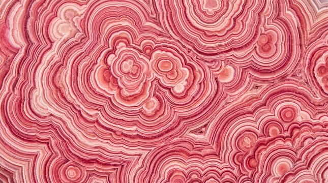 Polished Pink Rhodochrosite Mineral Slice Texture Background