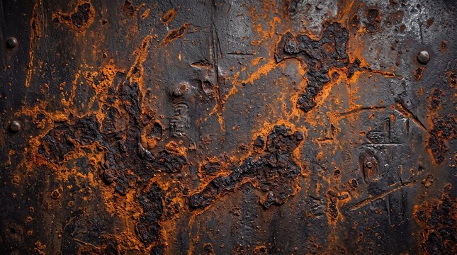 Rusted Metal Texture with Corrosion and Weathered Surface