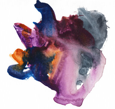 A vibrant and colorful watercolor background featuring beautifully hand-painted stains on textured paper