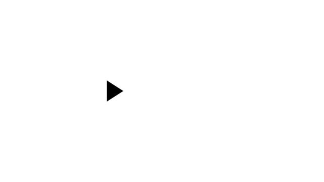 Six Gray to Black Right Pointing Triangle Arrows in a Horizontal Row, Gradient Fast Forward and Progress Indicator Symbols for Media Playback, Navigation and Interface Design on white Background.
