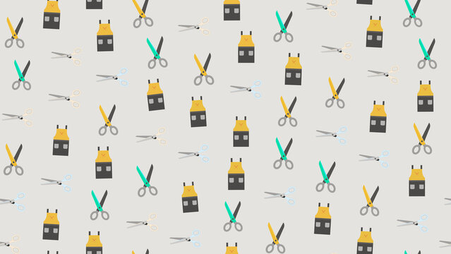 Apron and Scissors Pattern