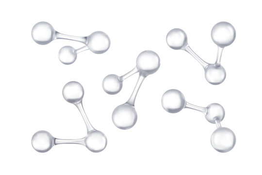 Molecules set. Isolated vector illustration