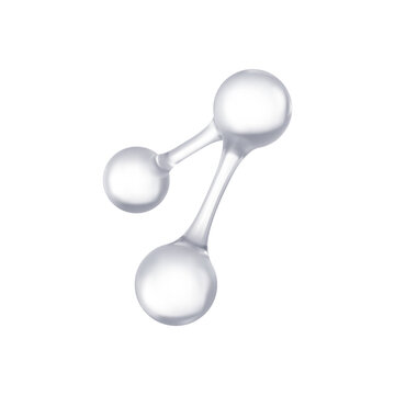 Molecular triad. Isolated vector illustration